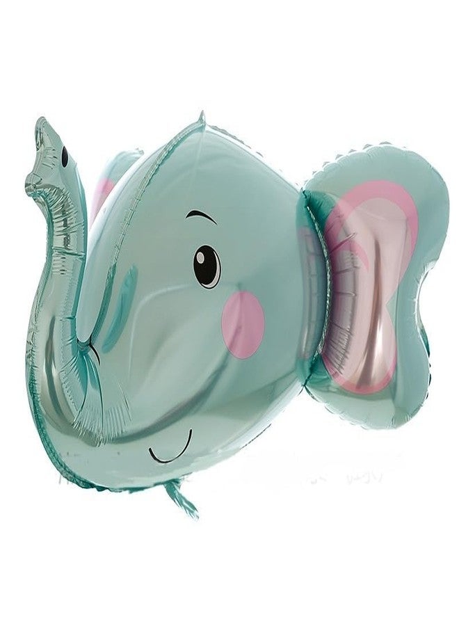 Atpata Funky 4D Elephant Head/Face Blue Pastel Foil Balloon - Image 2